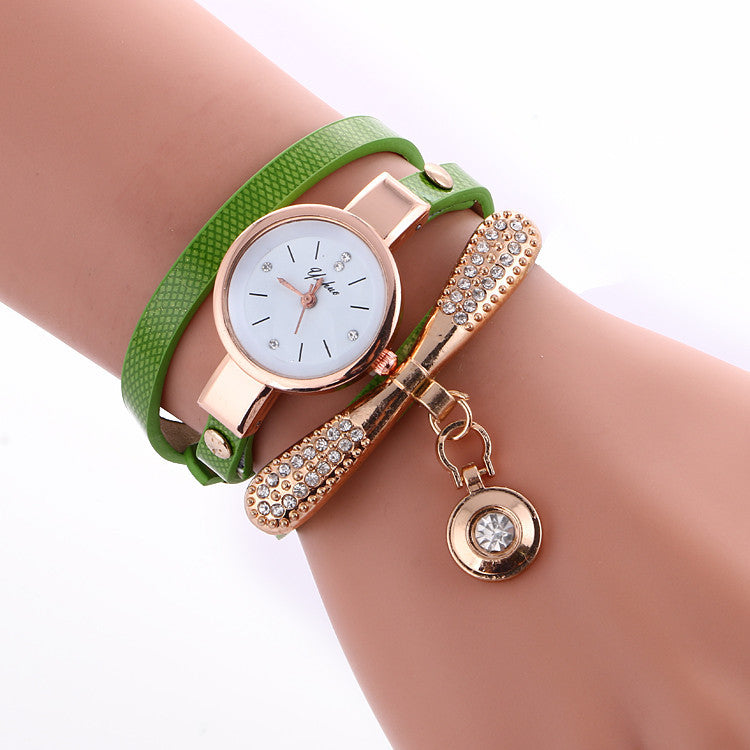Women Watches Bracelet Fashion Casual Dress PU Band Alloy Case
