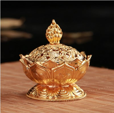 Lotus Metal Alloy Plate Incense Burner Aromatherapy Burner