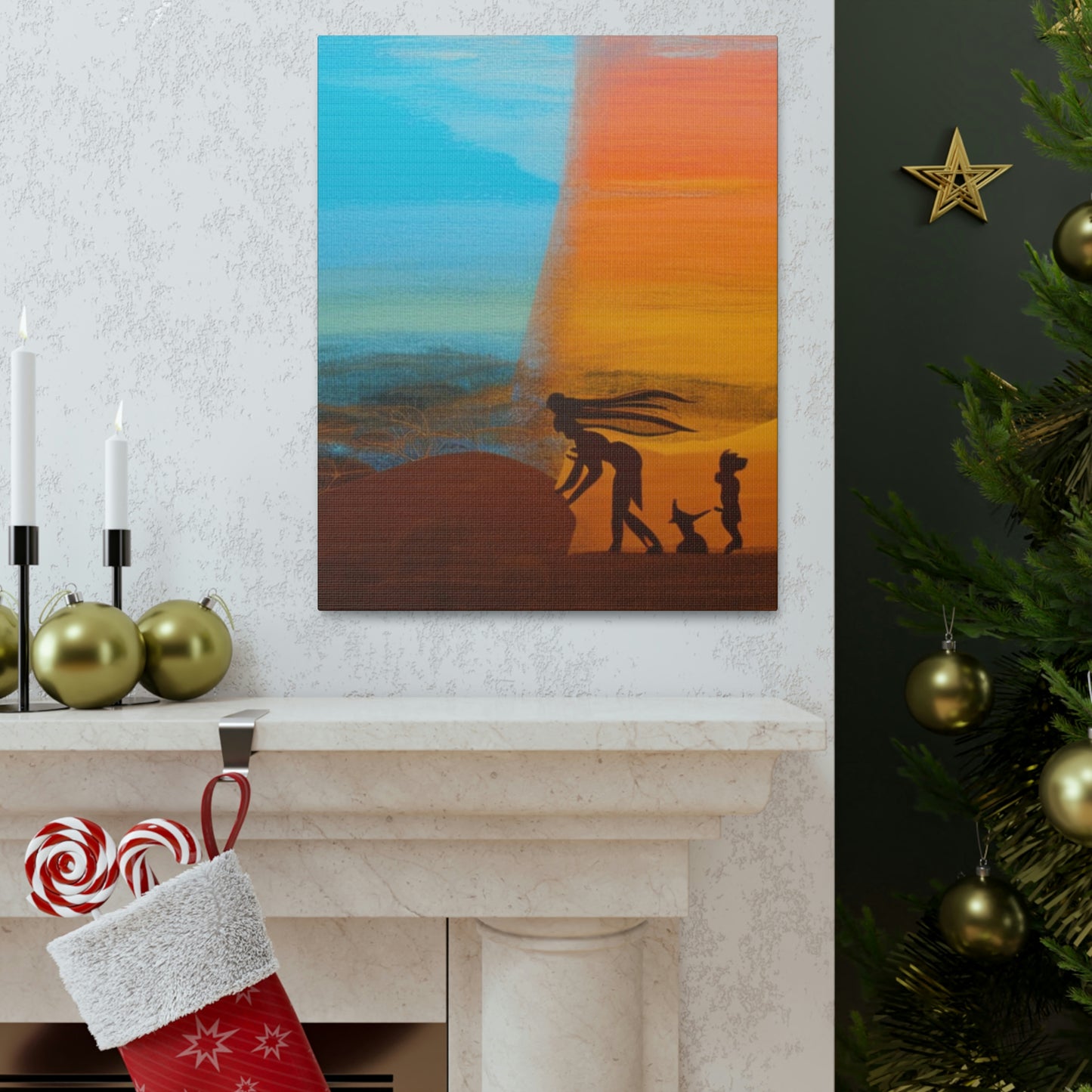 Concept Art "The Distance" 16"x20" Earth-Tone Canvas Gallery Wraps