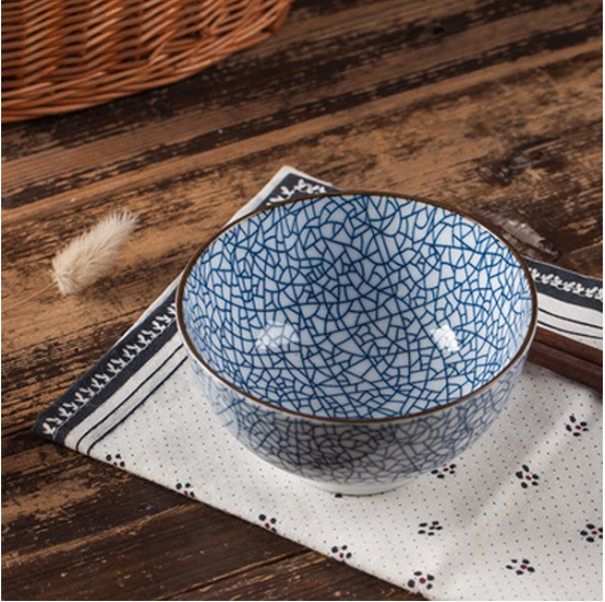 Japanese Inspired Single Porcelain Bowls or (4-Set)