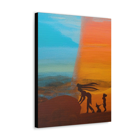 Concept Art "The Distance" 16"x20" Earth-Tone Canvas Gallery Wraps
