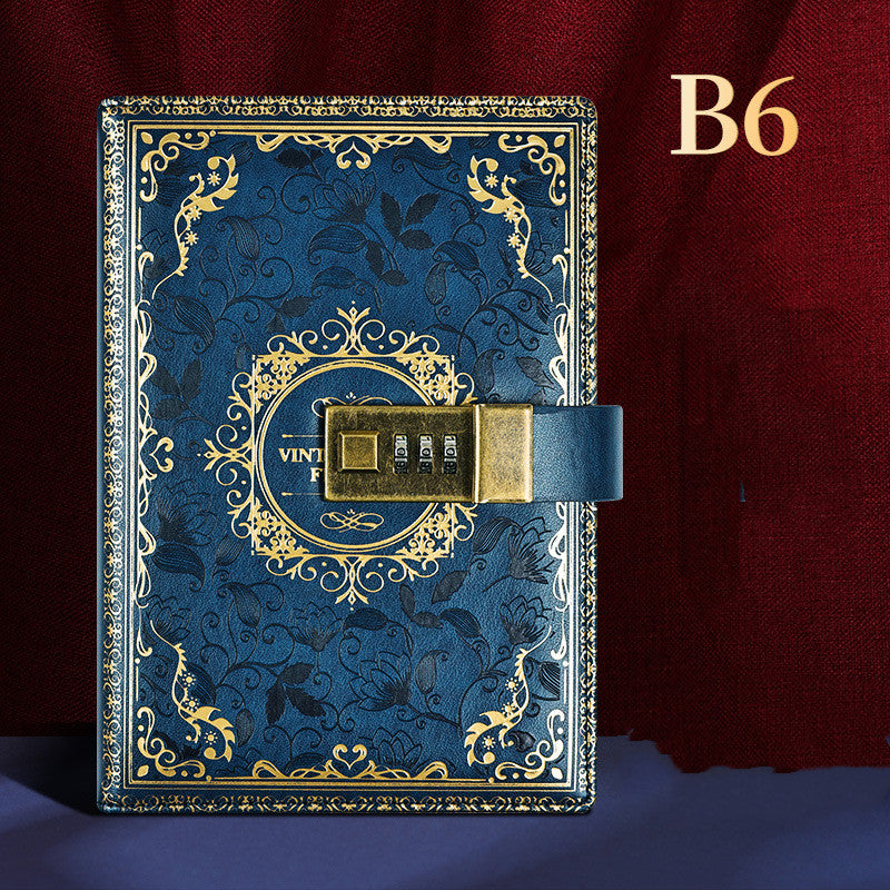 Vintage Old World European Style Password Journal Notebook