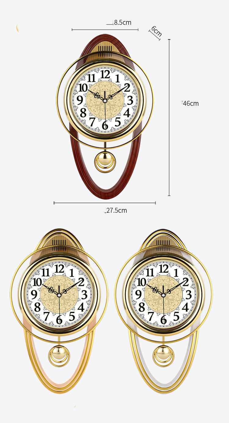 Vintage Swing Silent Quartz Wall Clock Home Decor