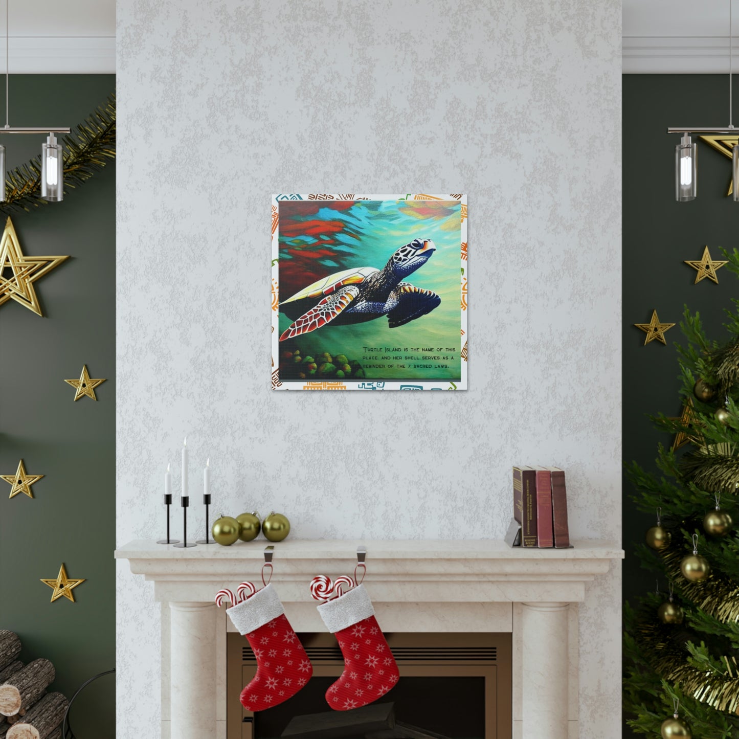 Turtle Island Is the Name of This Place Concept Art Aboriginal American Niiji Canvas Gallery Wraps