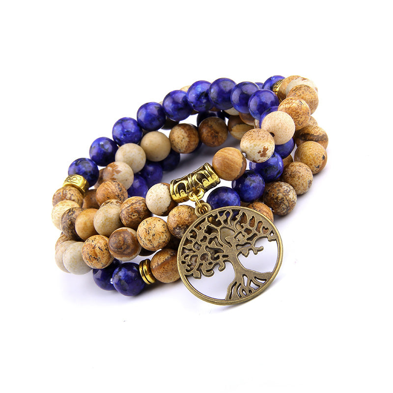 Yoga Pendant Bracelet Rosary Prayer Meditation Beads