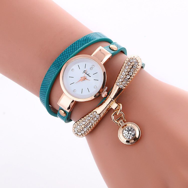 Women Watches Bracelet Fashion Casual Dress PU Band Alloy Case