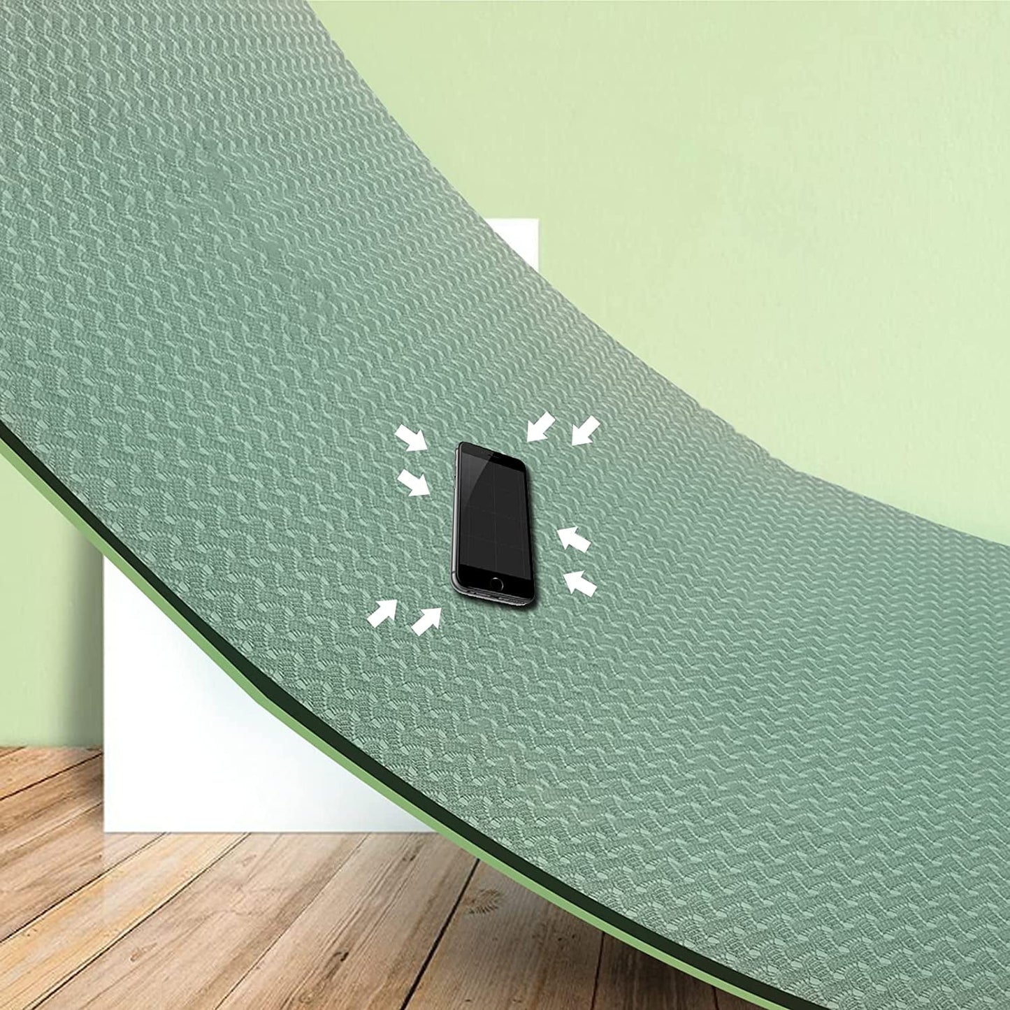 QMKGEC Yoga Mat 1/3 inch Exercise Mats 8mm TPE Non Slip Extra Thick