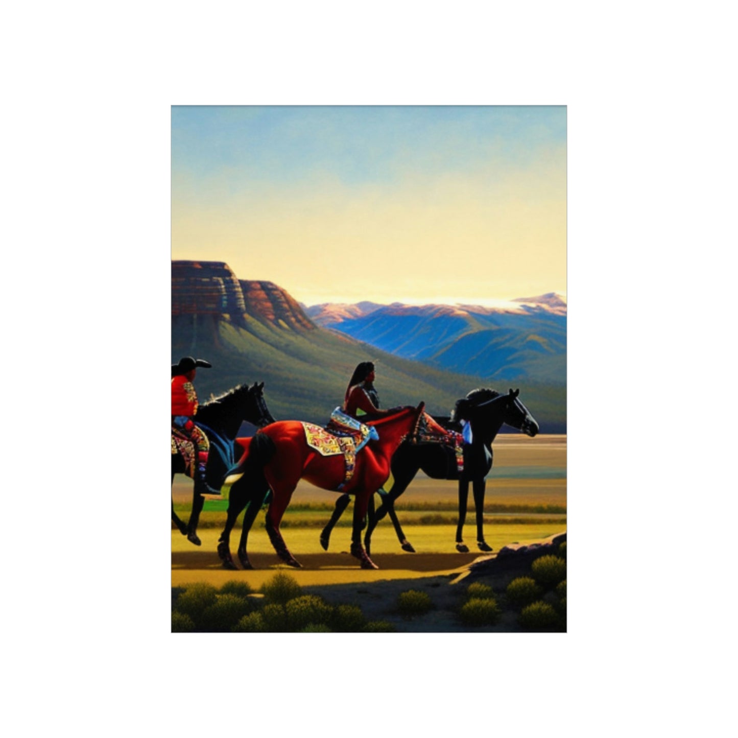 Early Americas Colorfully Vibrant Premium Matte Vertical Posters