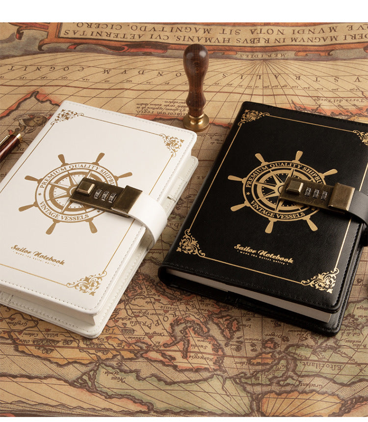 Vintage Style Notebook Journal with Passcode Lock