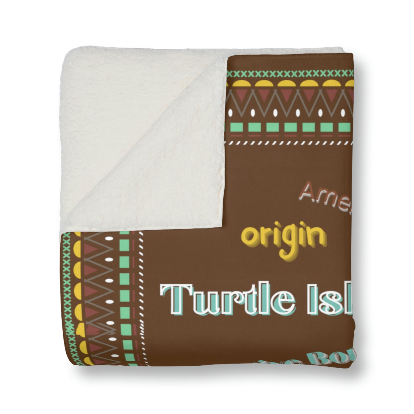 Copper Brown Aboriginal American Sovereign Indigenous Niiji Autonomous Design Throw Blanket