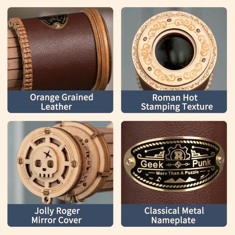 Robotime ROKR Monocular Telescope 3D Wooden Puzzle Game Assembly Toys for Children Teens Adult Birthday Christmas Gift