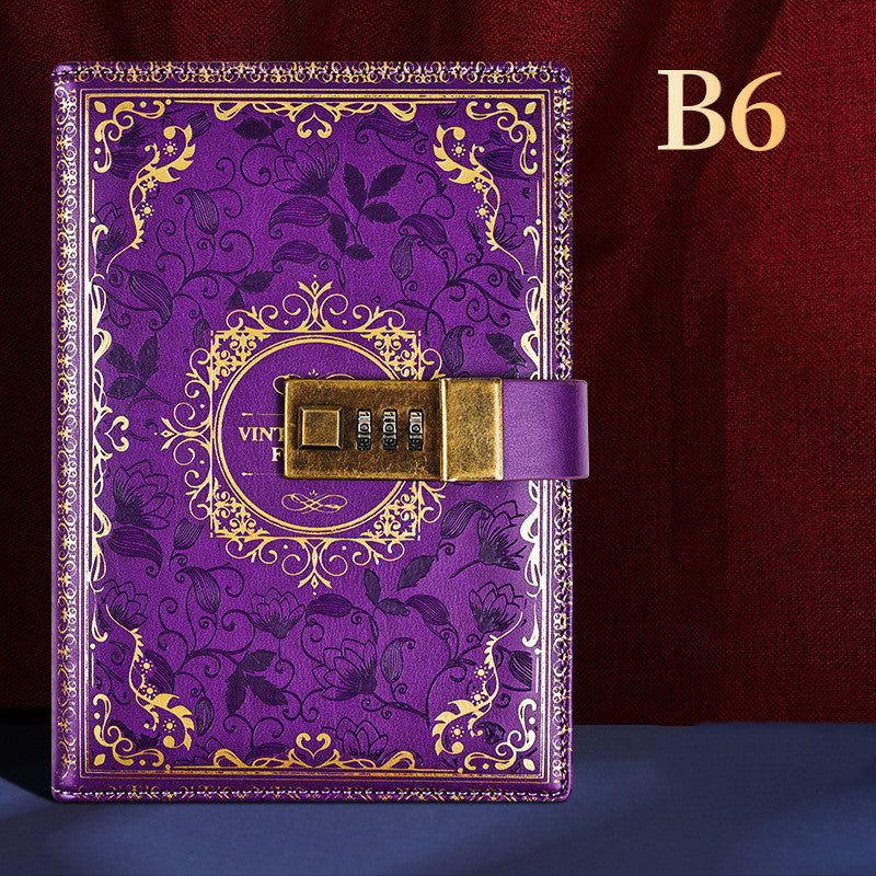 Vintage Old World European Style Password Journal Notebook