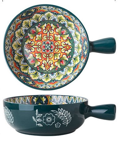 Glazed Salad Bowl Dessert Bowl Household