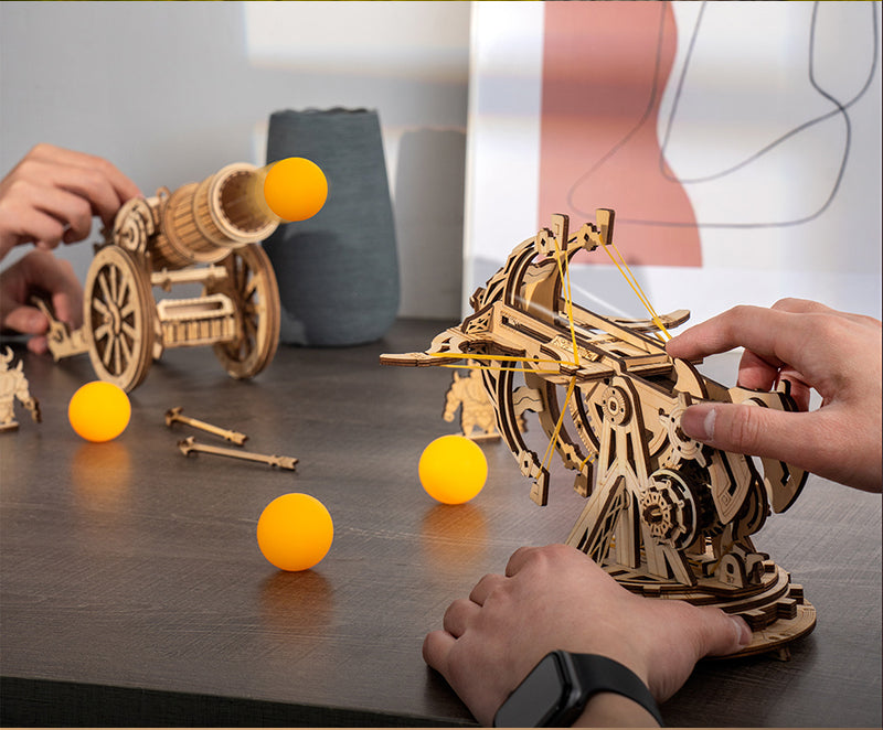 Robotime ROKR Siege Heavy Ballista 3D Wooden Puzzle War Game Assembly Toys Gifts for Children Boys Kids
