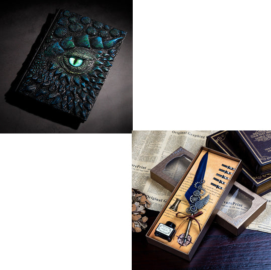 Wings Fountain Pen Dip Pen Ink Quill Set with Feather