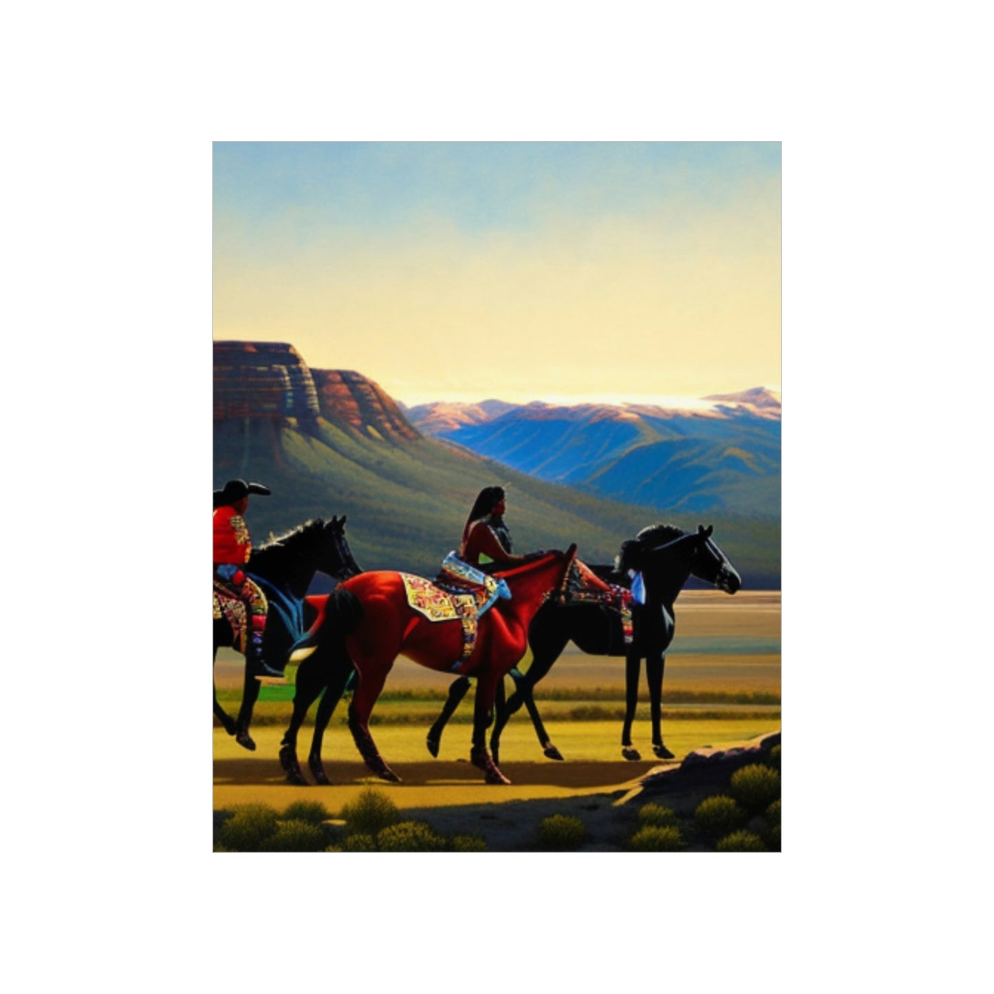 Early Americas Colorfully Vibrant Premium Matte Vertical Posters