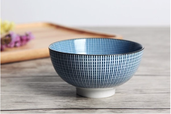 Japanese Inspired Single Porcelain Bowls or (4-Set)