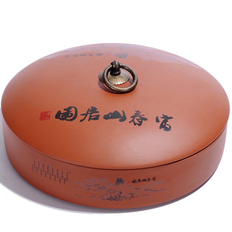 Japanese Purple Clay Ceramic Tea Caddy Tea Storage