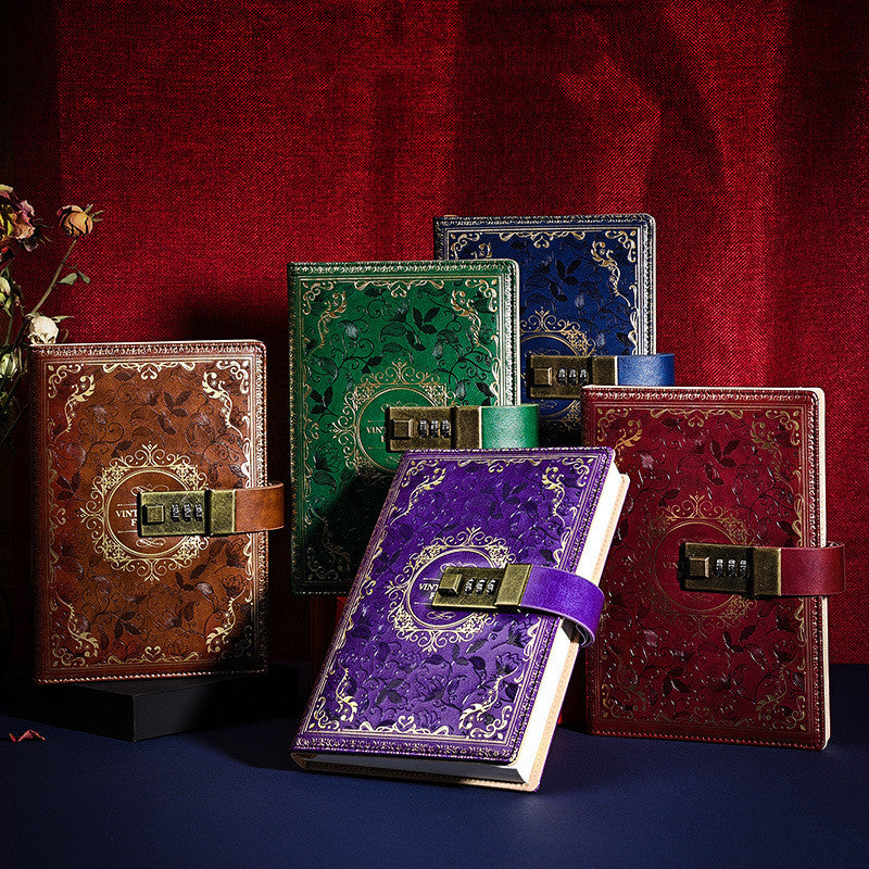 Vintage Old World European Style Password Journal Notebook