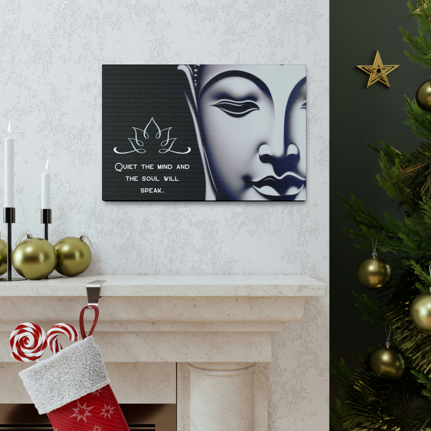 Framed Buddhist Canvas Print Meditation Quotes and Sayings Gallery Wraps