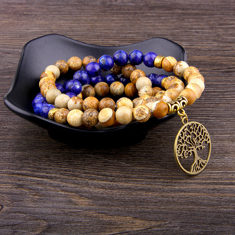 Yoga Pendant Bracelet Rosary Prayer Meditation Beads