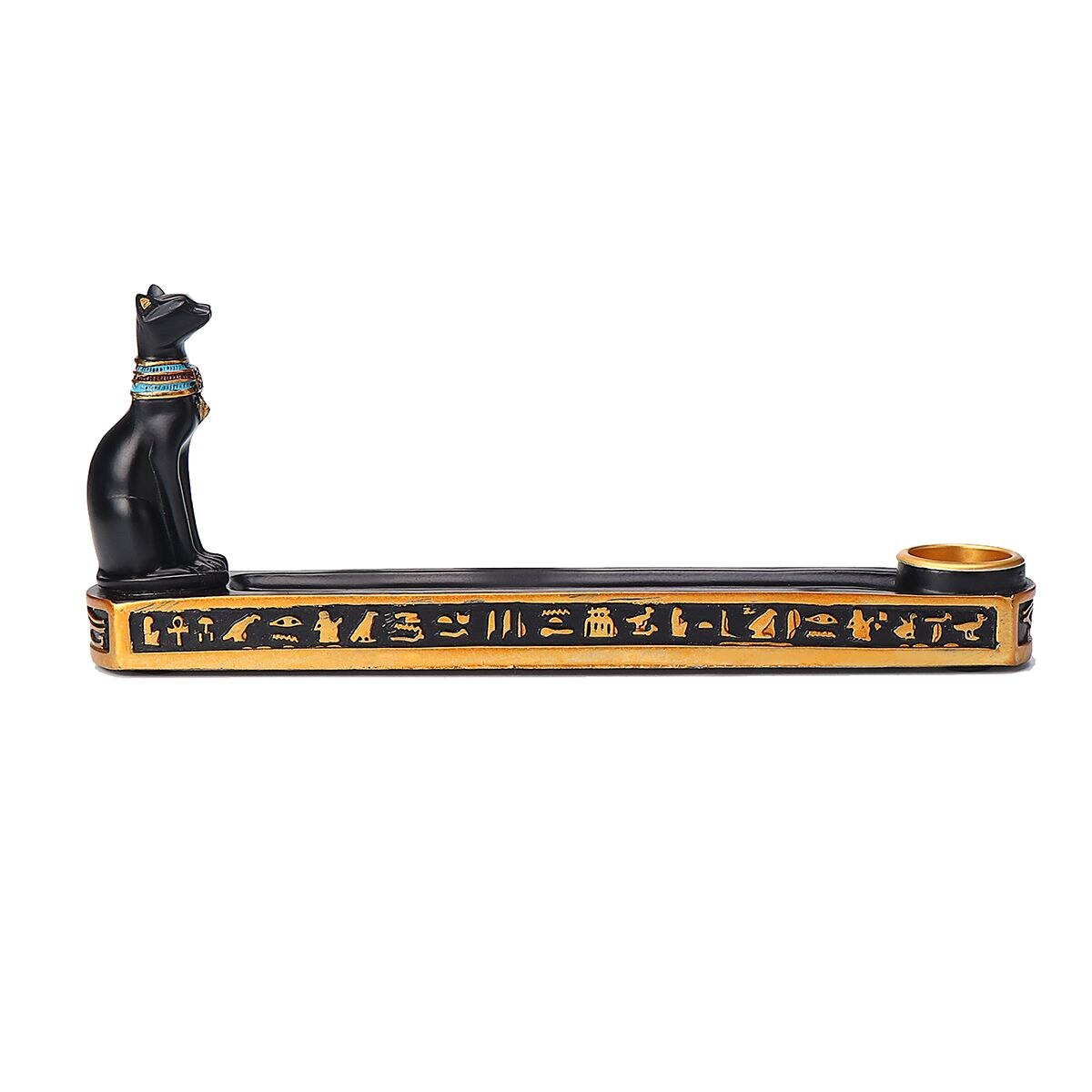 A 2-in-1 Khemet Incense Burner Candle Holder Cat Feline