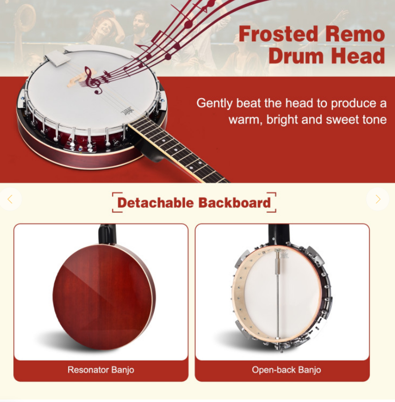 Sonart 5 String Geared Tunable Banjo with Case