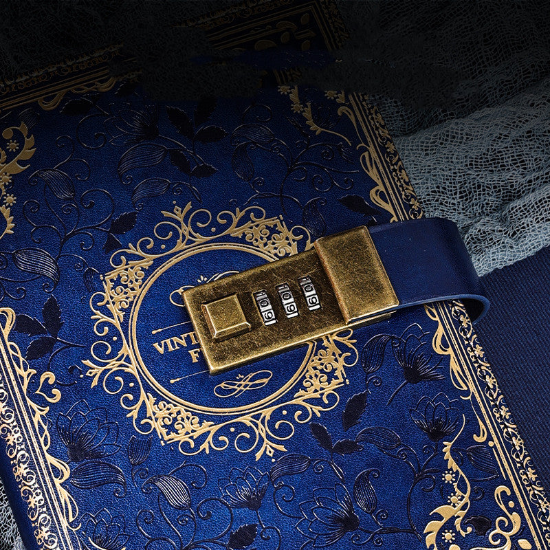 Vintage Old World European Style Password Journal Notebook