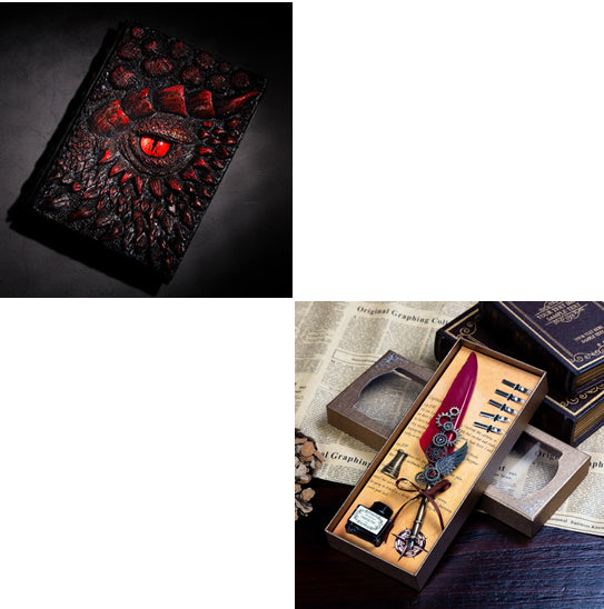 Wings Fountain Pen Dip Pen Ink Quill Set with Feather