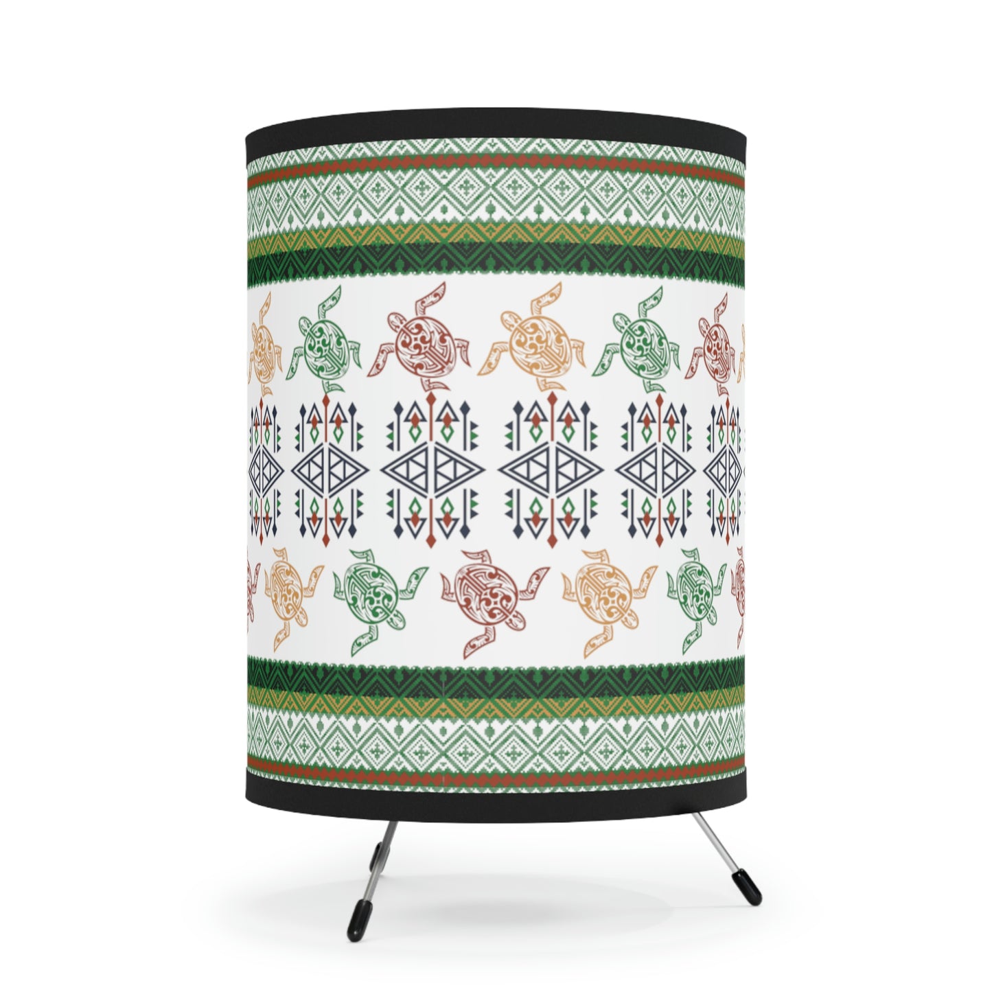 Limited Edition Aboriginal Indigenous American Niiji Inspired Shade and Tripod Lamp
