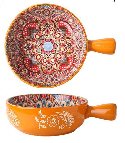 Glazed Salad Bowl Dessert Bowl Household