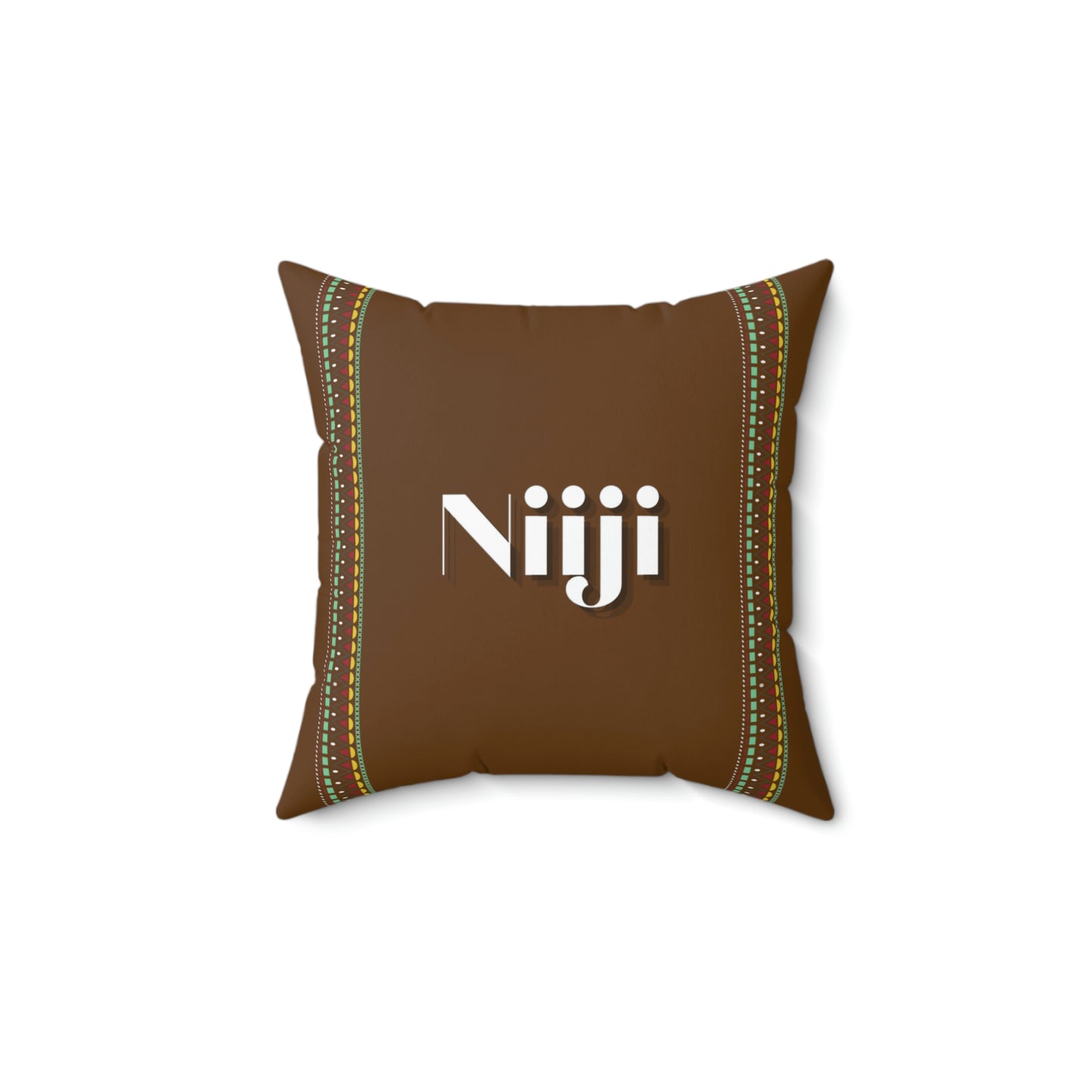 Aboriginal American Turtle Island Autonomous Niiji Spun Polyester Square Decorative Pillow