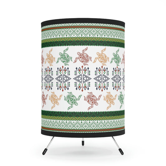 Limited Edition Aboriginal Indigenous American Niiji Inspired Shade and Tripod Lamp