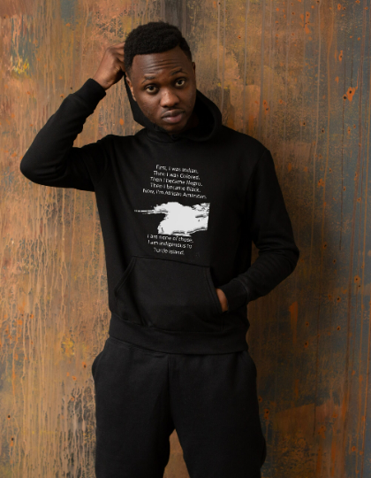Aboriginal American Niiji Indigenous People Unisex Black T Shirt AmerIndian Cultural Awareness Movement Hooded Sweatshirt