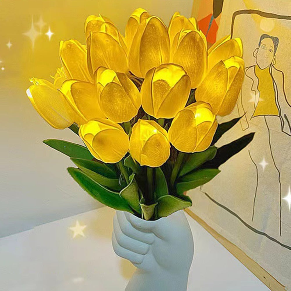 Valentine's Bouquet LED Tulip Table Lamp for Sweethearts