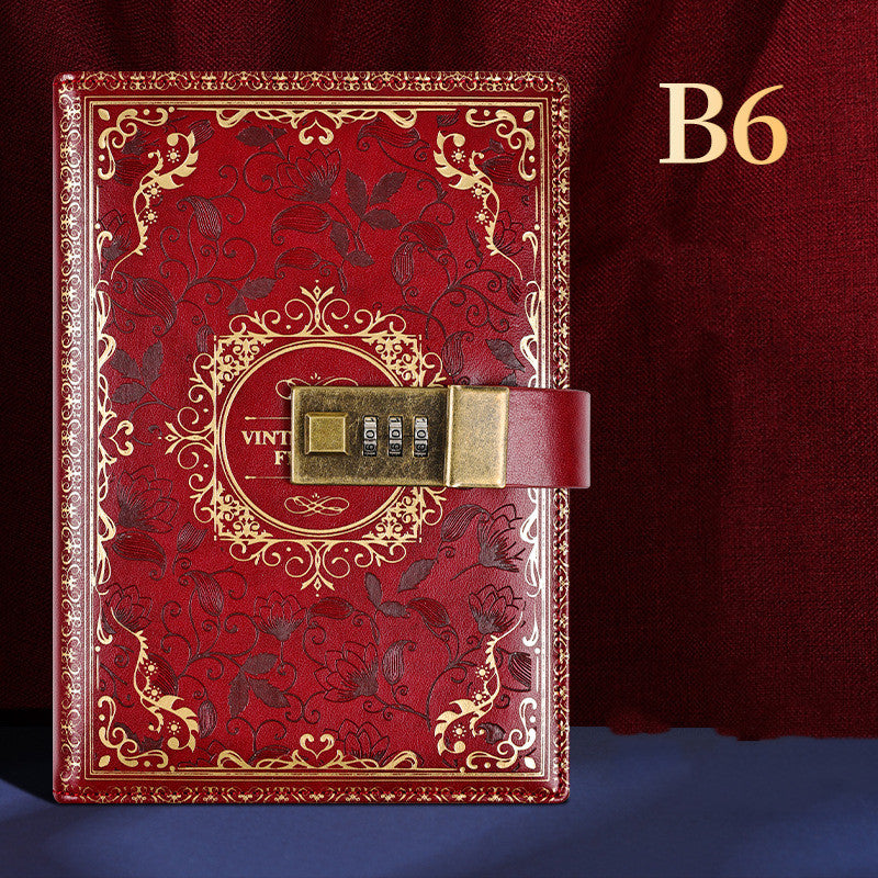 Vintage Old World European Style Password Journal Notebook