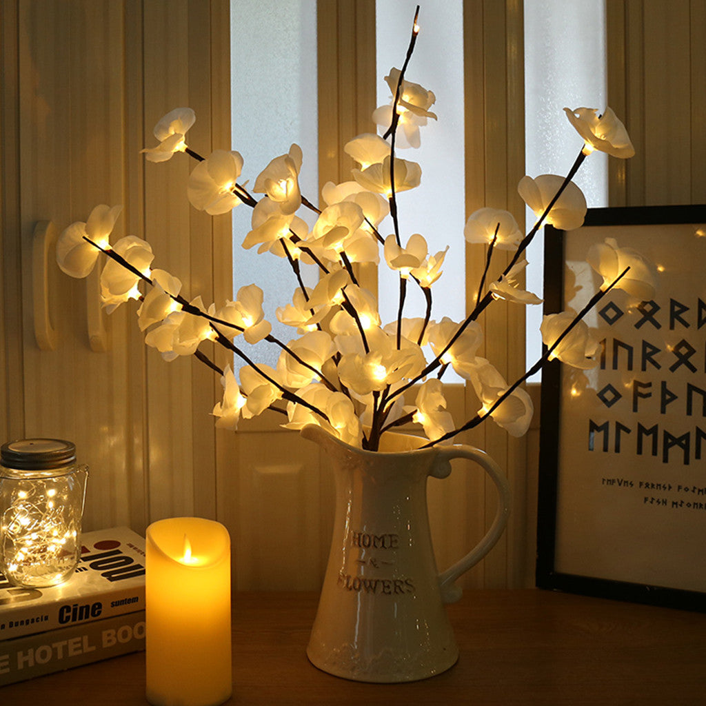 Phalaenopsis Tree Branch Light Floral Lights Home Christmas Party Garden Decor
