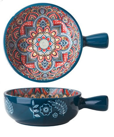 Glazed Salad Bowl Dessert Bowl Household