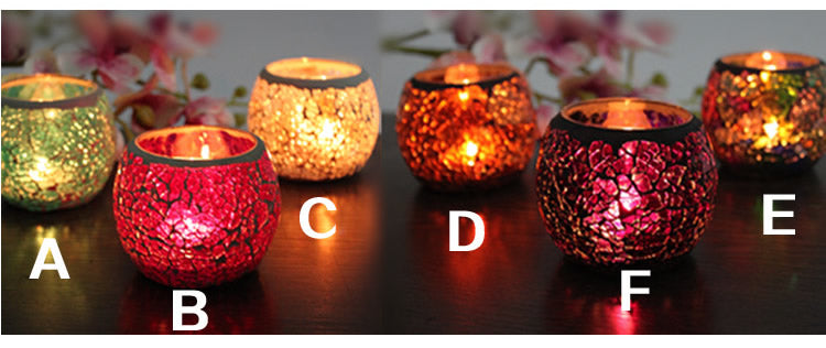 European Glass Mosaic Candle Holder Gift Ornament