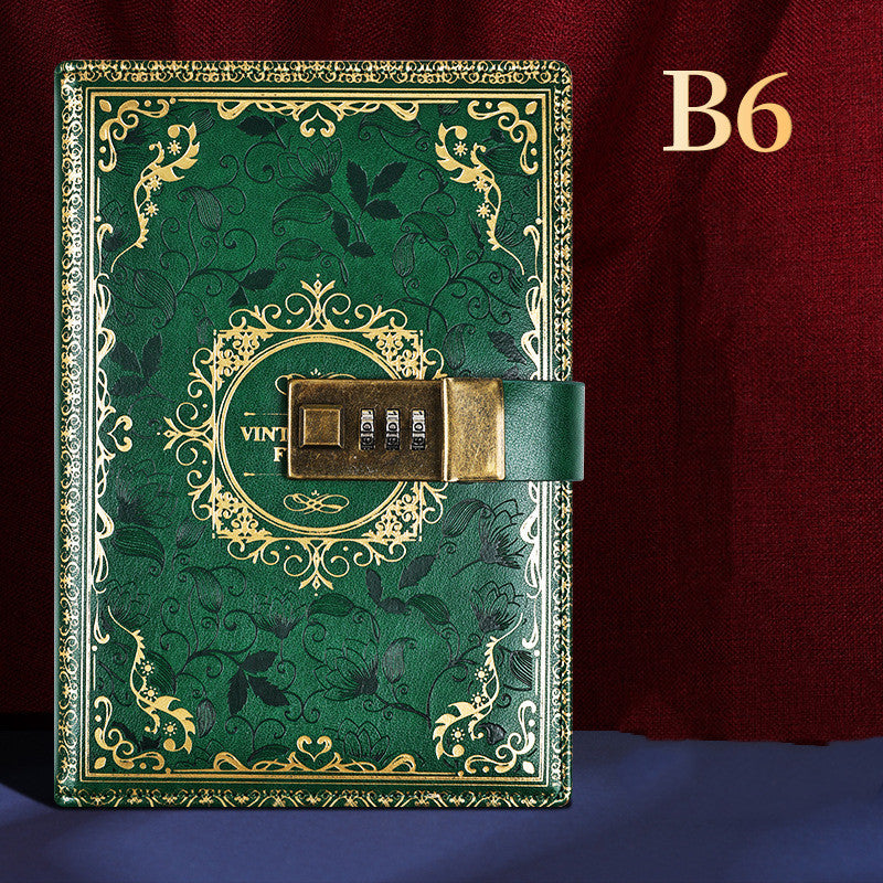 Vintage Old World European Style Password Journal Notebook