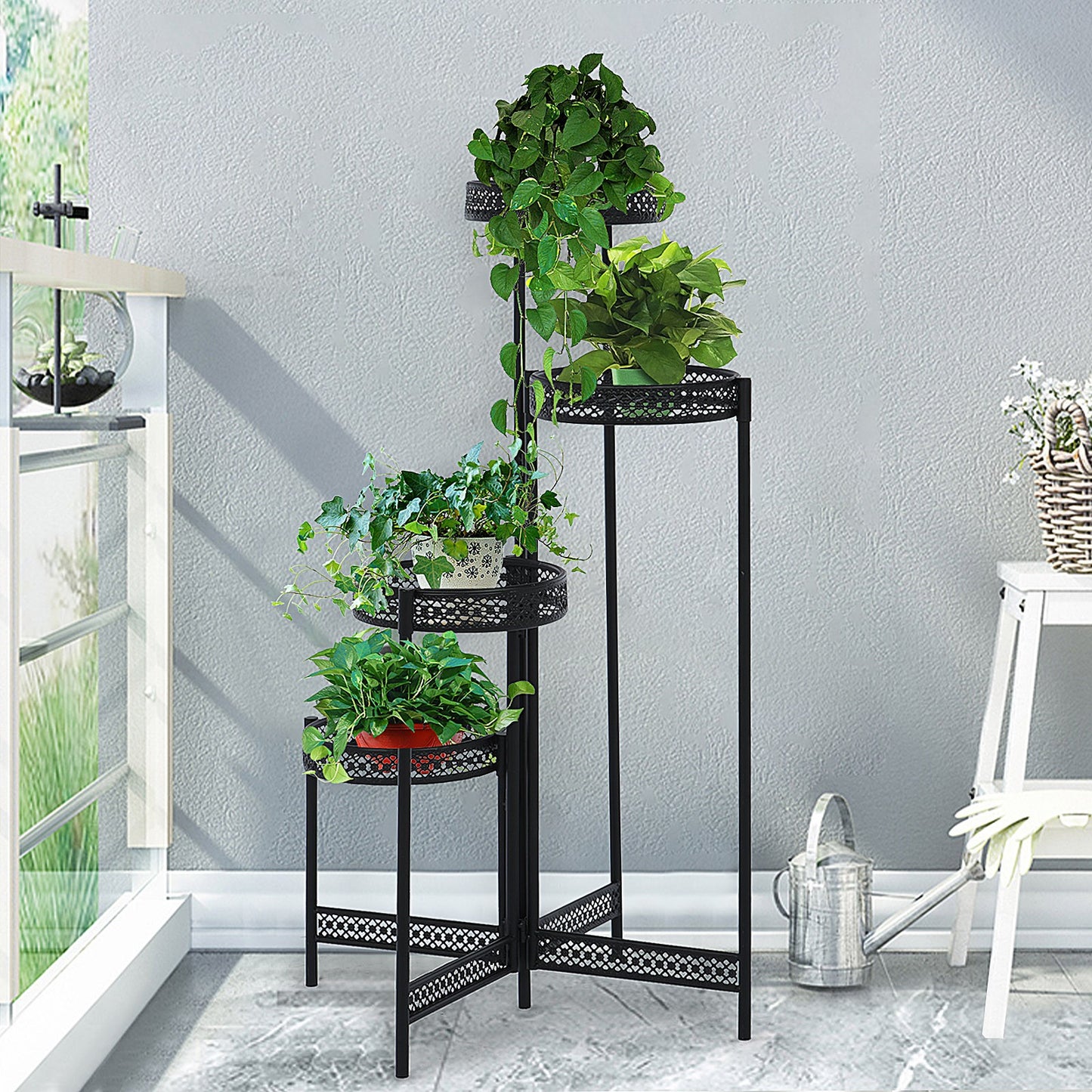 Metal Plant Stand Indoor Plant Stand Plant Display Rack for Patio Garden