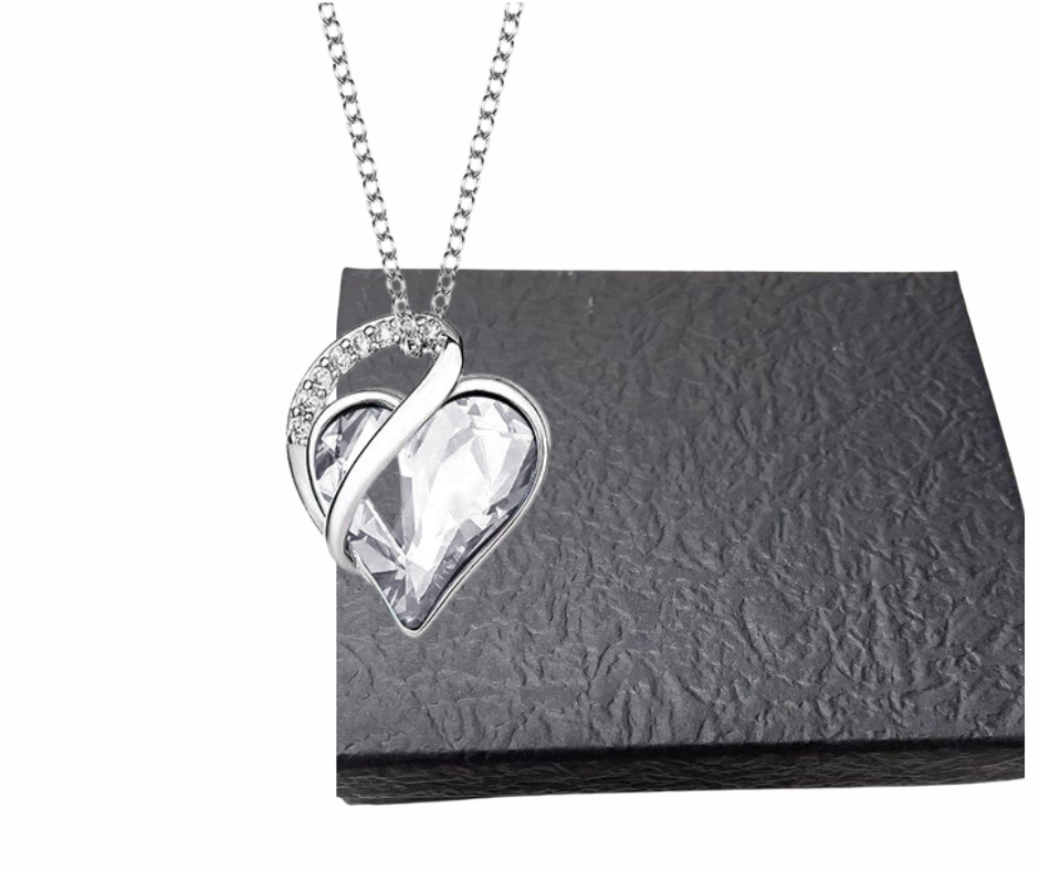 925 Sterling Sliver Heart Shaped Geometric Necklace Women's Jewelry Women's Clavicle Chain Gift