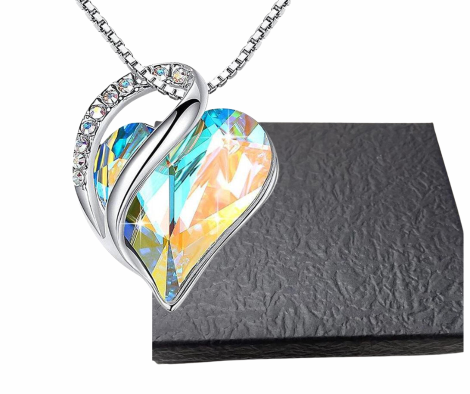 925 Sterling Sliver Heart Shaped Geometric Necklace Women's Jewelry Women's Clavicle Chain Gift