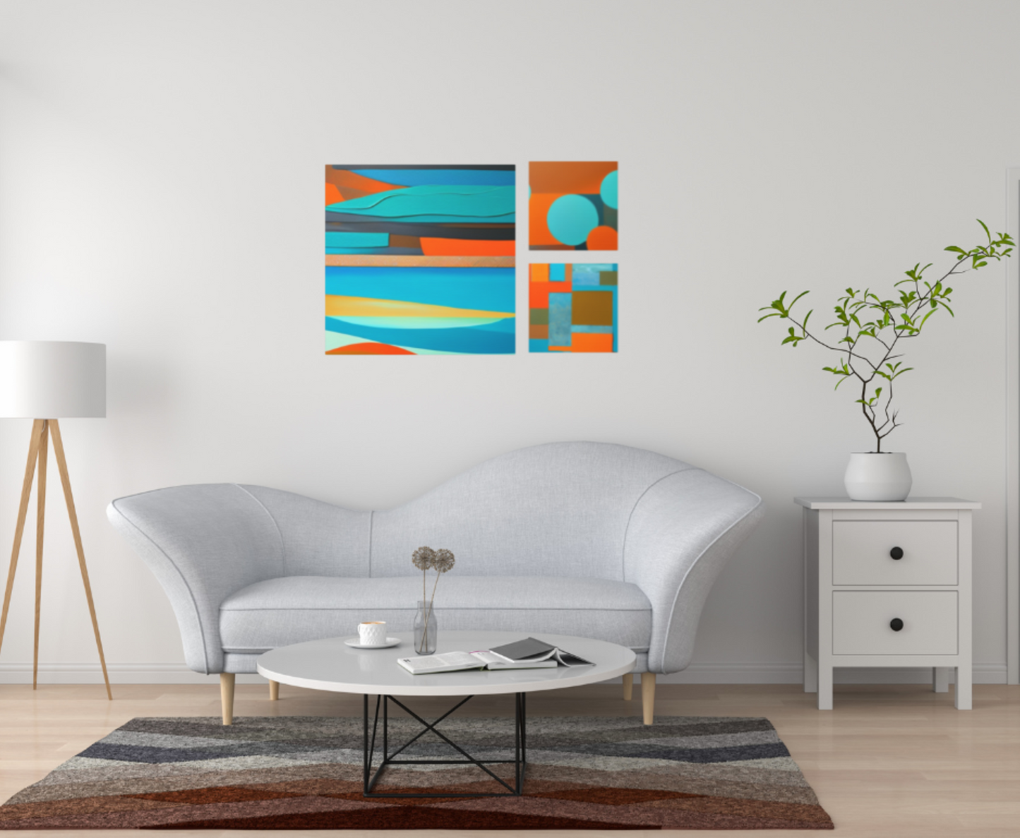 Abstract Lands and Waters Canvas Gallery Wraps Sets Home Framed Wall Decor