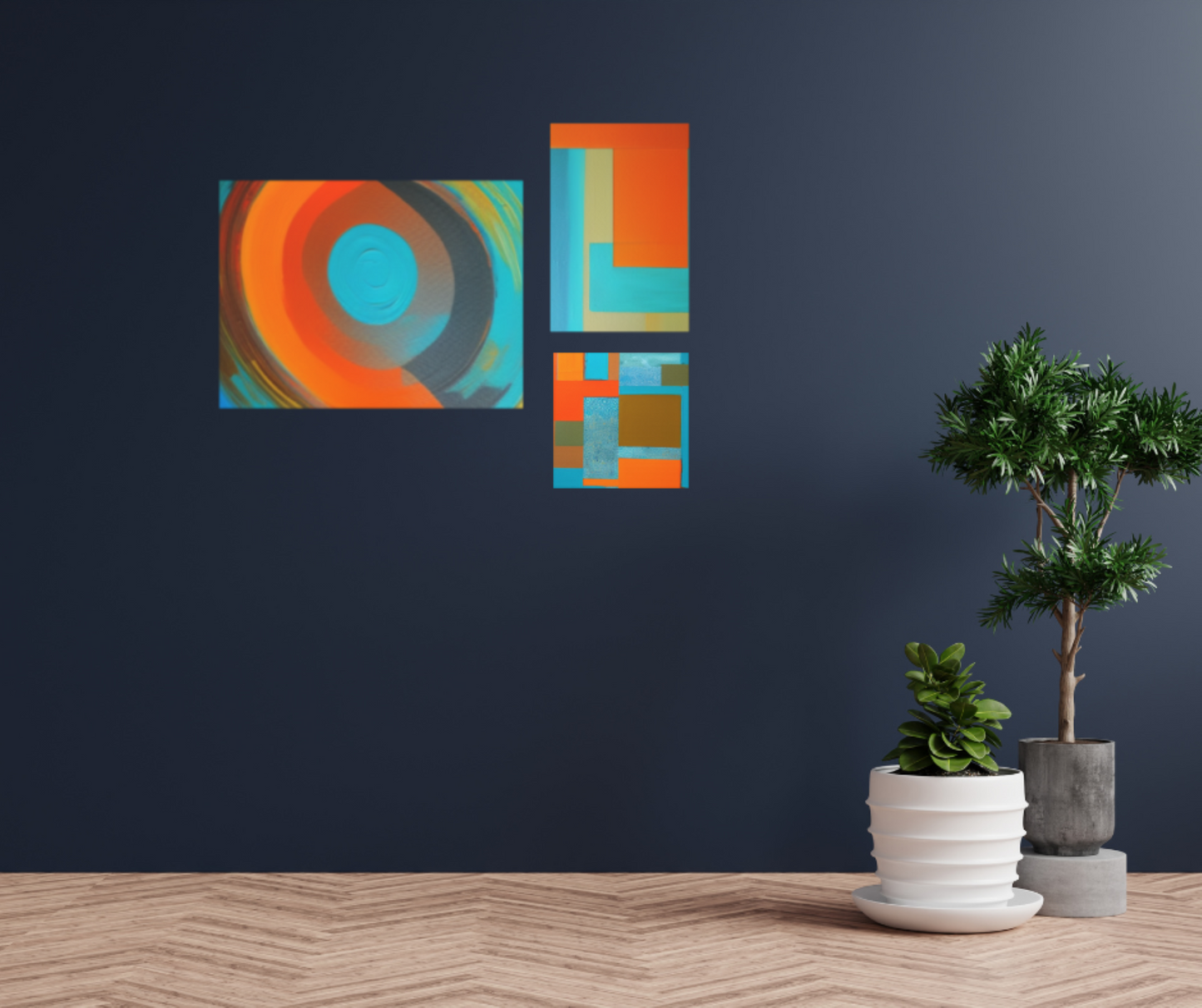 Abstract Lands and Waters Canvas Gallery Wraps Sets Home Framed Wall Decor
