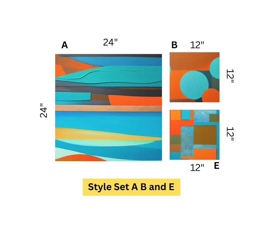 Abstract Lands and Waters Canvas Gallery Wraps Sets Home Framed Wall Decor