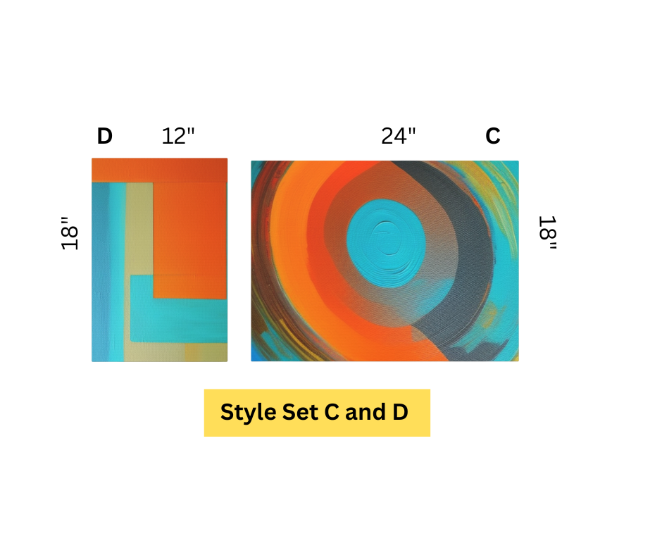 Abstract Lands and Waters Canvas Gallery Wraps Sets Home Framed Wall Decor