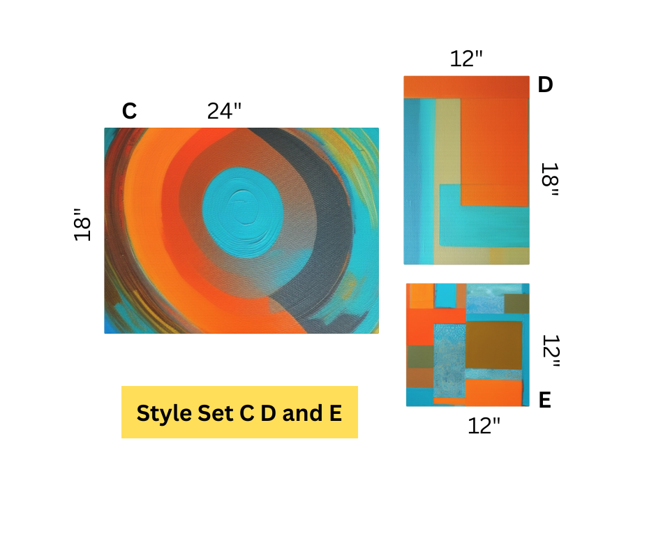 Abstract Lands and Waters Canvas Gallery Wraps Sets Home Framed Wall Decor