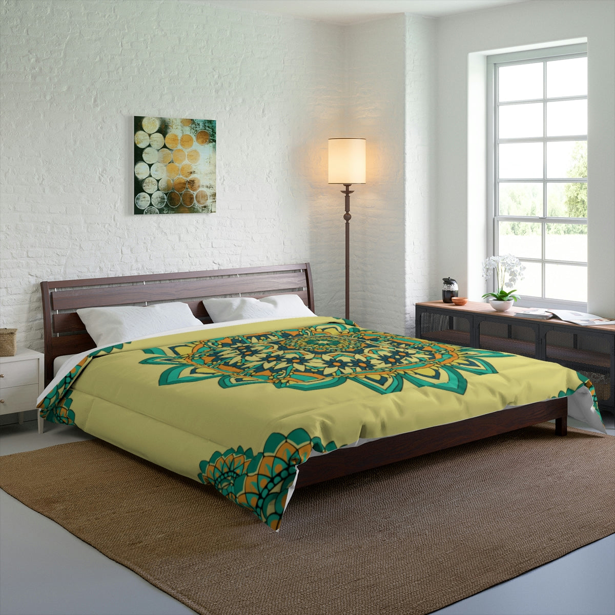 Mandala Flower Pattern Blanket Warm Cozy Comforter