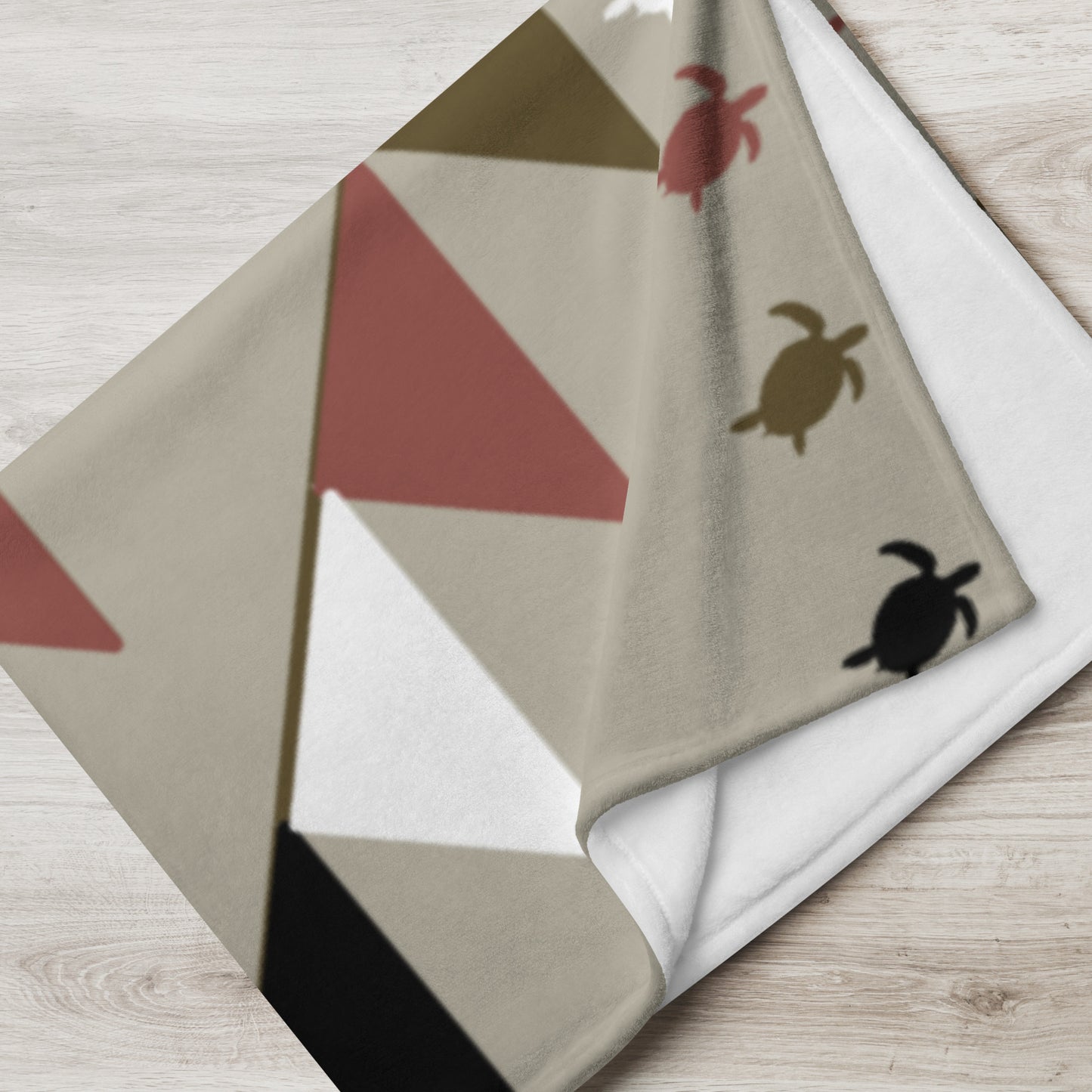 Indigenous Niiji Aboriginal American Design Print Cozy Biege Blanket Throw Blanket